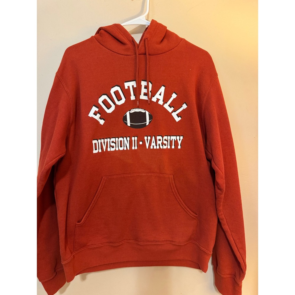 Simply For Sports Mens Football Division II Varsity Hoodie Orange Medium RN88677